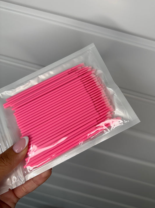 Pink microfibre brushes (100pk)
